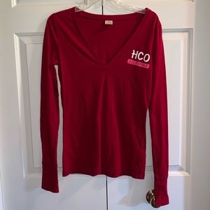 Hollister V-Neck Long Sleeve Top